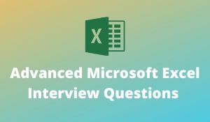 Advanced Excel Questions