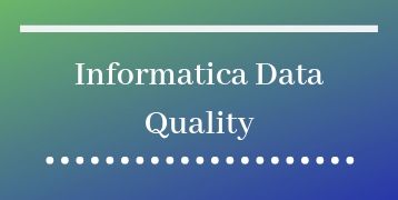 Informatica Data Quality Training